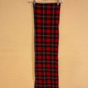 Lochcarron Vintage Red & Green Plaid Macgregor 100% Wool Scarf